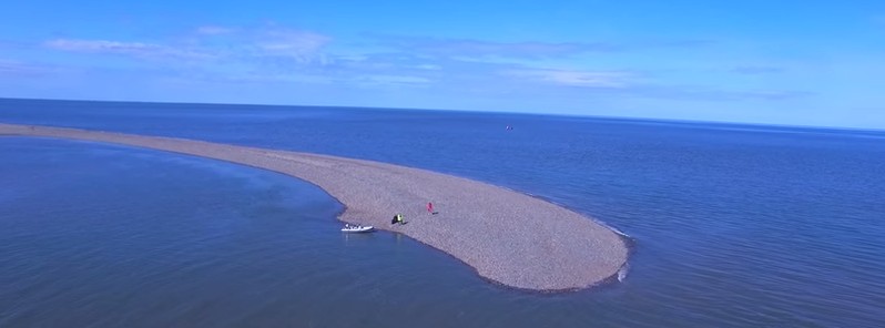 A new island has emerged near Fleetwood, England