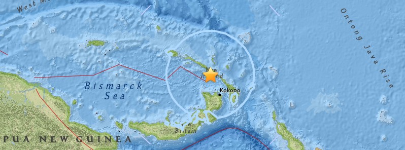 Strong and deep M6.3 earthquake hits near the coast of New Ireland, P.N.G.