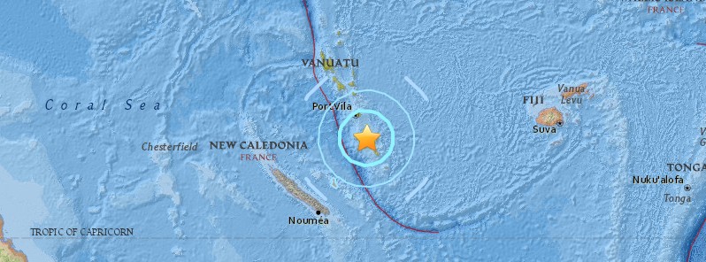 M6.2 earthquake at intermediate depth hits Vanuatu