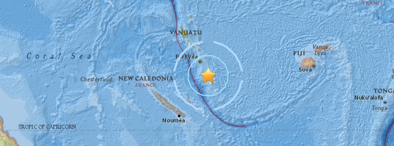 M6.0 earthquake at intermediate depth hits Vanuatu