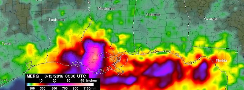 Record-setting rainfall and flooding in southern Louisiana calculated with satellite data