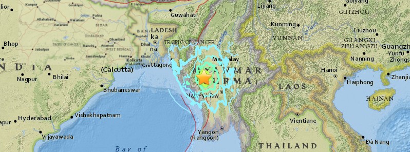 Very strong M6.8 earthquake hits Myanmar