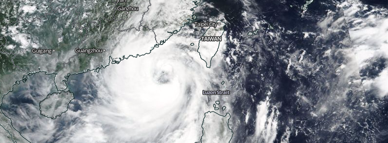 Typhoon “Nida” about to make landfall over Hong Kong