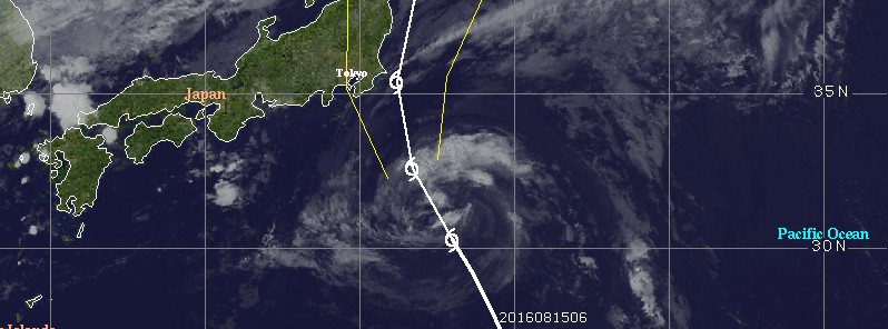 Tropical Storm “Chanthu” approaching Japan with heavy rain and strong winds