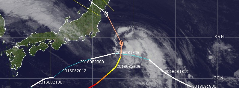 Typhoon “Lionrock” about to hit northern Honshu, Japan