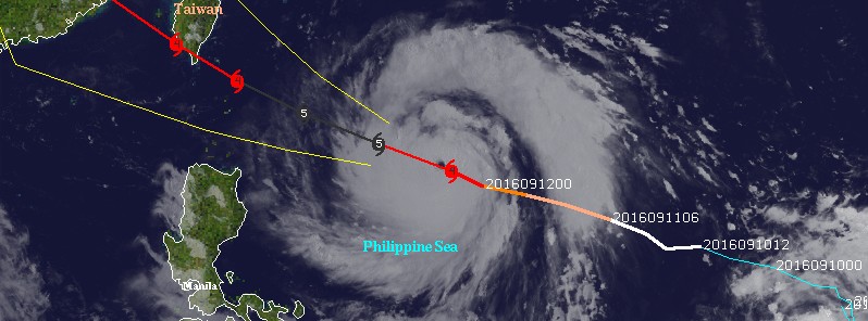 Meranti is becoming a violent typhoon as it tracks toward Taiwan