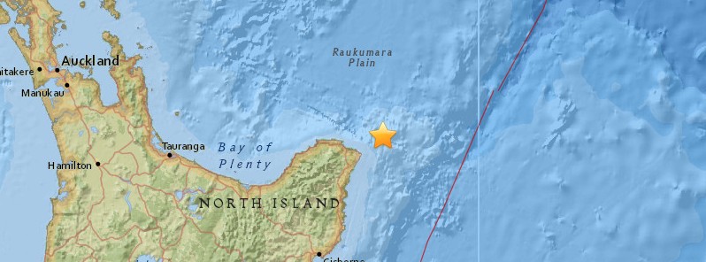 Very strong and shallow M7.1 earthquake hits near the coast of North Island, New Zealand