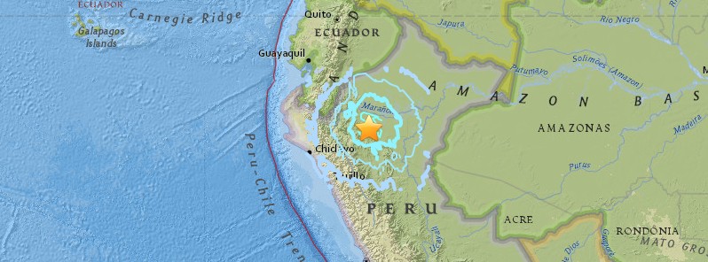 Strong M6.0 earthquake at intermediate depth hits Peru