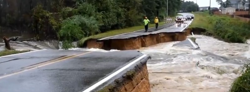 Roads washed away, dams critically high after drenching rain soaks North Carolina
