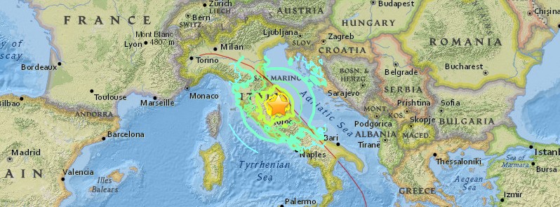 Strong and shallow M6.1 earthquake hits central Italy