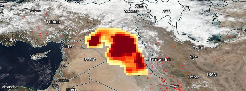 Huge toxic plume spreading through the Middle East