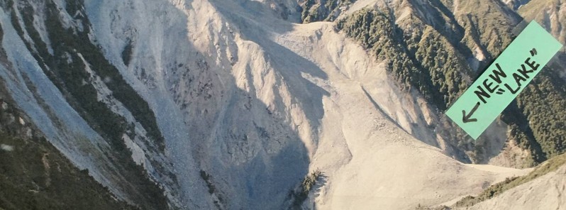 Landslide creates dangerous dam on Hapuku River, New Zealand