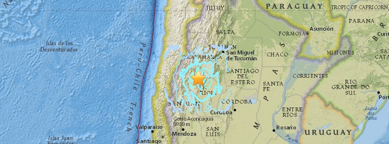 Strong M6.2 earthquake hit near La Rioja, Argentina
