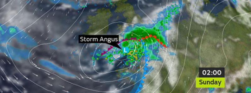 Angus, the first autumn storm to lash England on November 20, 2016