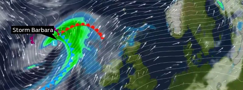 Stormy Christmas in store for UK, as Storm “Barbara” approaches