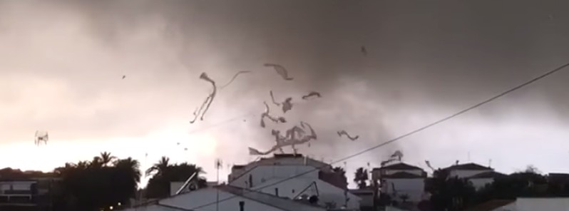 Destructive tornado hits Palos de la Frontera, Spain