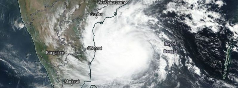 Very Severe Cyclonic Storm “Vardah” about to make landfall