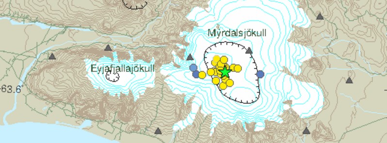 Strong M4.2 earthquake in the center of Katla caldera, Iceland