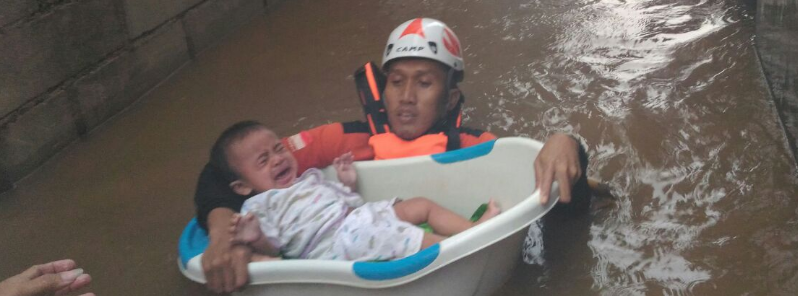 Thousands of homes flooded after heavy rain hits Jakarta
