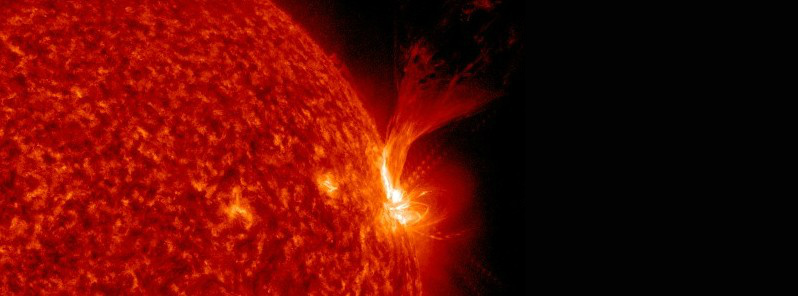 Moderately strong M5.8 solar flare erupts from Region 2644