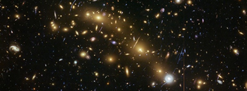 Massive galaxies aligned for at least 10 billion years. Whatever caused it, acted quickly