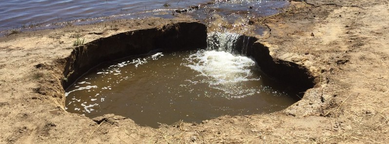 Sinkhole opens at Wickiup Reservoir, ground ‘highly unstable’