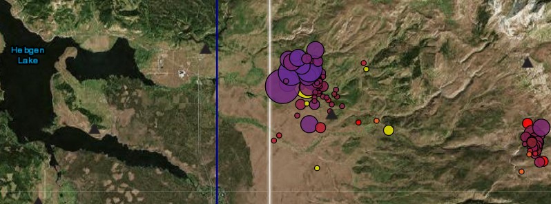 Energetic sequence of earthquakes in Yellowstone National Park