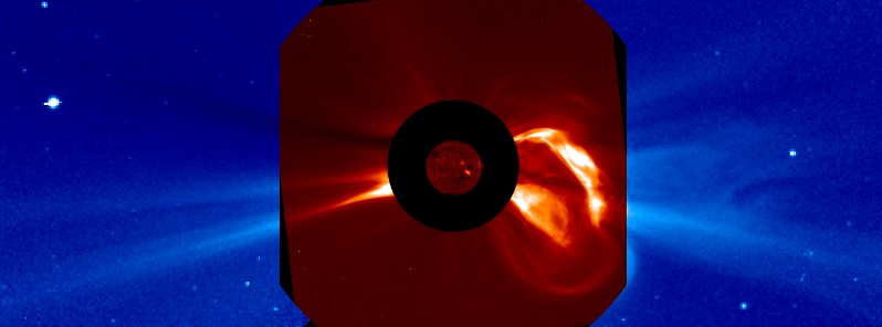 Long-duration M2.4 solar flare erupts, Earth-directed CME