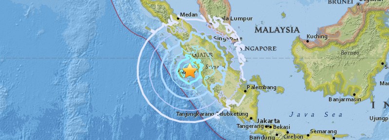 Strong and shallow M6.3 earthquake hits near the coast of Sumatra, Indonesia