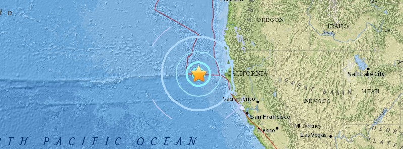 Shallow M5.7 earthquake hits off the coast of Northern California