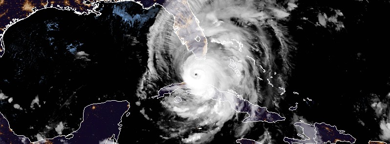 Destructive Hurricane “Irma” moving through Florida, toward Georgia