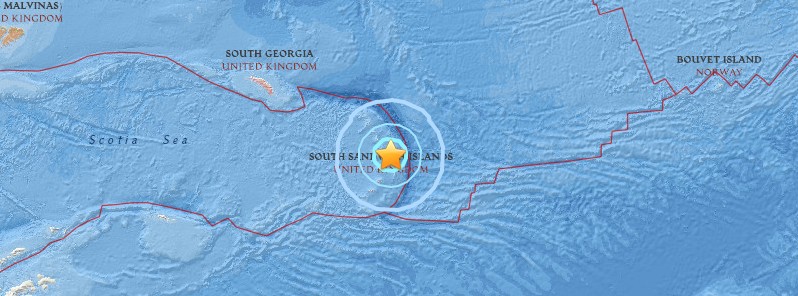 Shallow M6.0 earthquake hits near Bristol Island, South Sandwich Islands