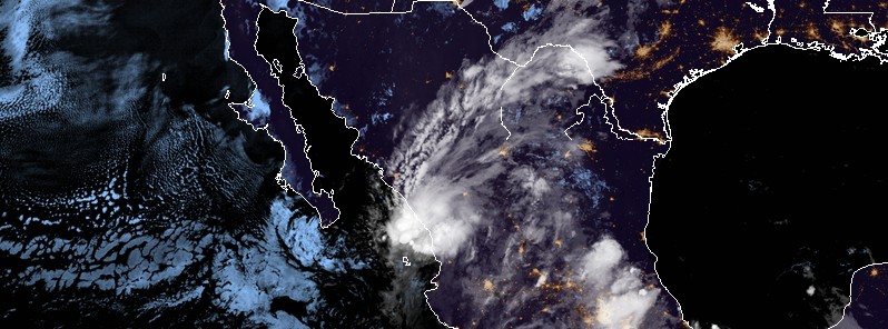 Tropical Storm “Pilar” near the west coast of Mexico