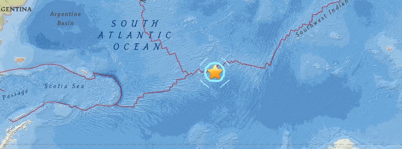 Strong and shallow M6.7 earthquake hits Bouvet Island region