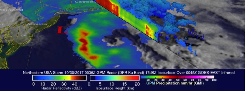 GPM observatory examines the powerful US Northeast storm