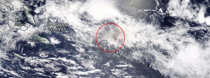Powerful eruption of Tinakula volcano, ash to 10.7 km (35 000 feet), Solomon Islands