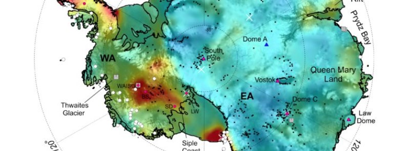 New Antarctic heat map reveals sub-ice hotspots