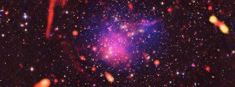 Galaxy-cluster collisions set off celestial fireworks display