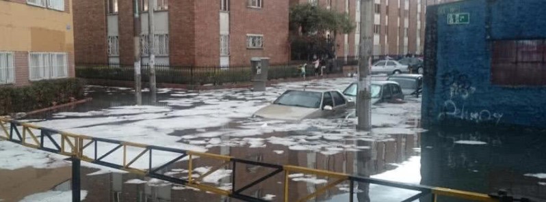 Intense hailstorm hits Bogota, causing severe floods and traffic chaos