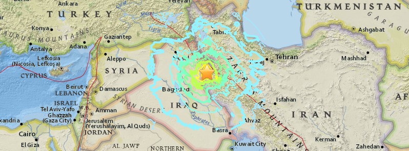 Extremely dangerous M7.3 earthquake hits Iran-Iraq border region – 530 killed, 10 018 injured