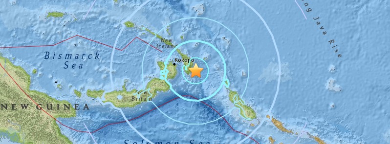 Strong M6.0 earthquake hits near the coast of New Ireland, P.N.G.
