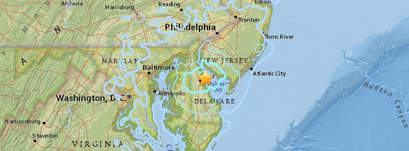 Unusual M4.1 earthquake near Dover, Delaware