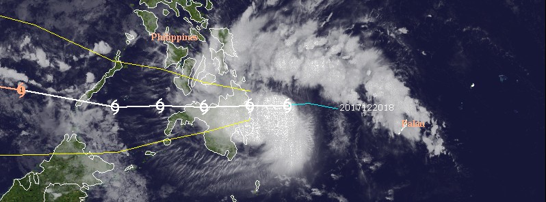 STS “Tembin” (Vinta) about to hit Surigao del Sur, Philippines, reach typhoon strength before Vietnam