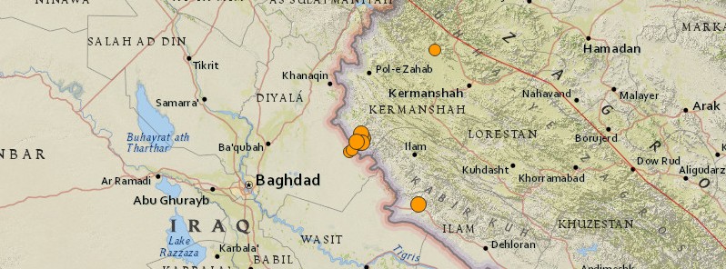 Series of moderately strong earthquakes hit Iran-Iraq border region