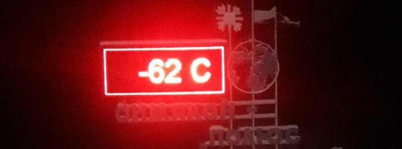 -62 °C (-79.6 °F): Russia’s Sakha Republic registers near-record low temperatures