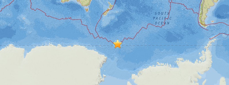 Shallow M6.0 earthquake hits 265 km NE of Scott Island Bank, Antarctica