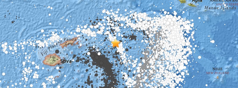 Shallow M6.0 earthquake hits Fiji region
