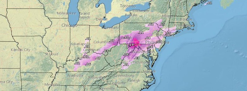 Potent winter storm targets Ohio Valley, Mid-Atlantic and Northeast, significant icing and quick freeze-up