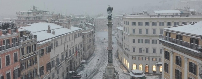 Heaviest snowfall in Rome in six years and the largest for the end of February in decades