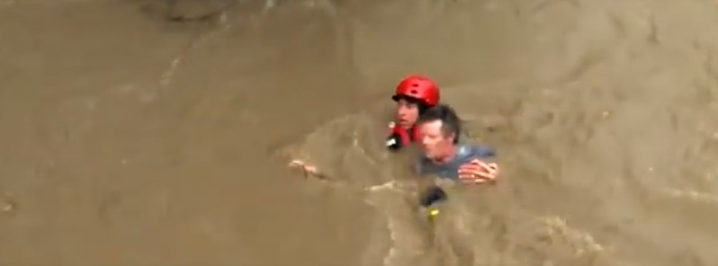 Two missing, dozens rescued after flash floods hit California